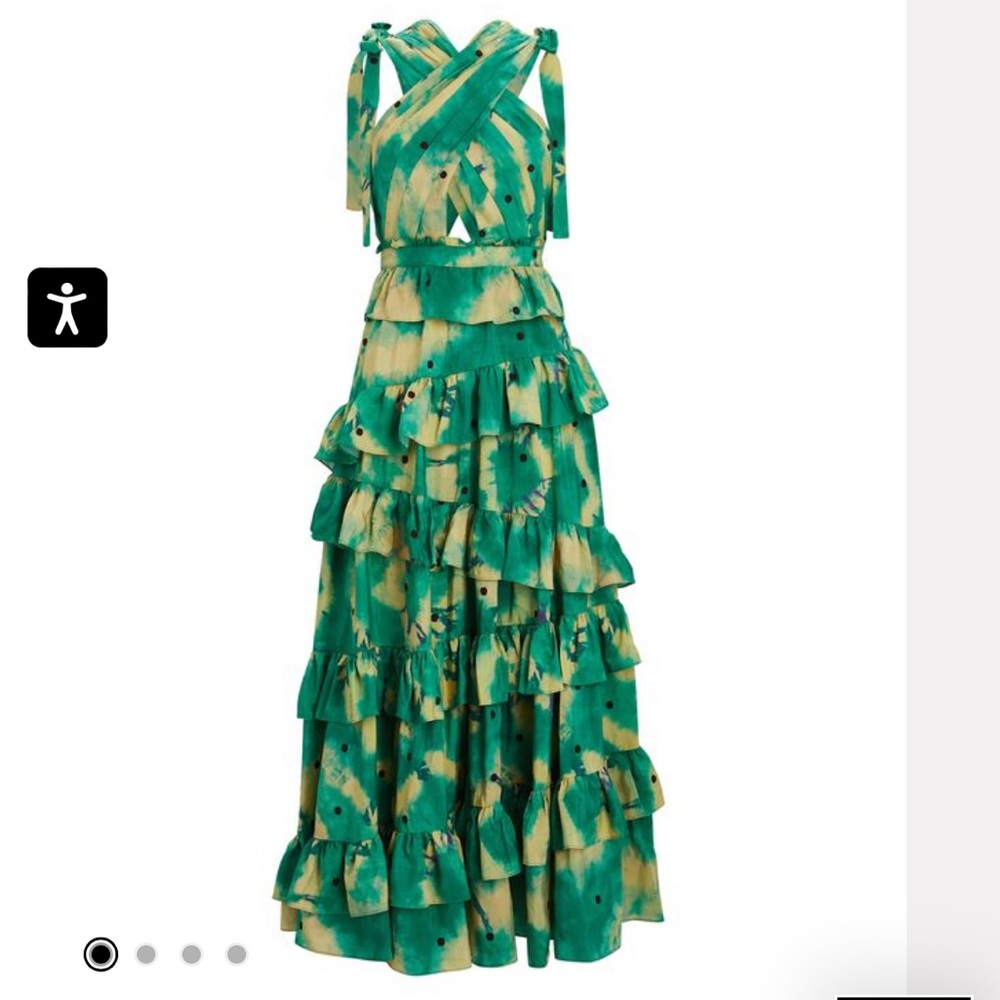 Ulla Johnson zahra dress in jade green, size 2